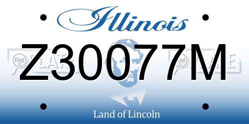 Z30077M Illinois License Plate