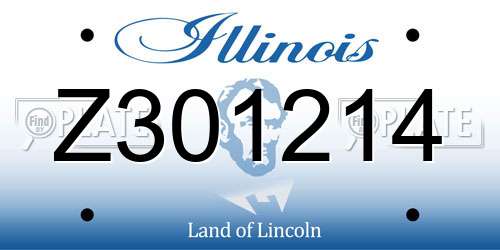 Z301214 Illinois License Plate