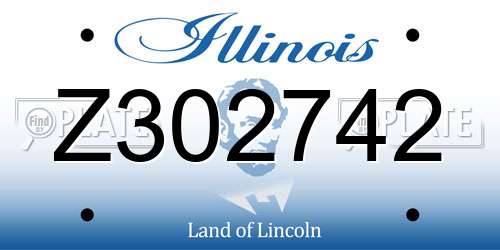 Z302742 Illinois License Plate