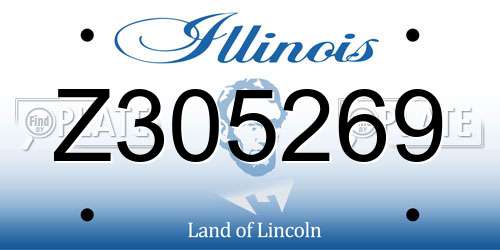 Z305269 Illinois License Plate