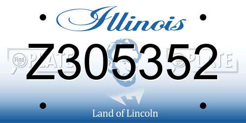 Z305352 Illinois License Plate