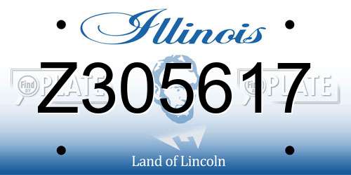 Z305617 Illinois License Plate