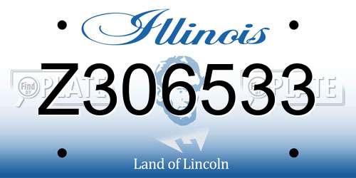 Z306533 Illinois License Plate