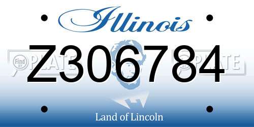 Z306784 Illinois License Plate