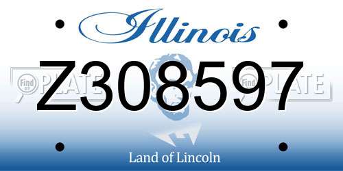 Z308597 Illinois License Plate