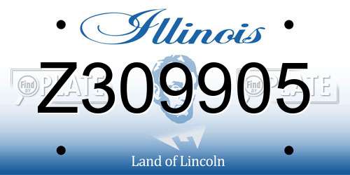 Z309905 Illinois License Plate