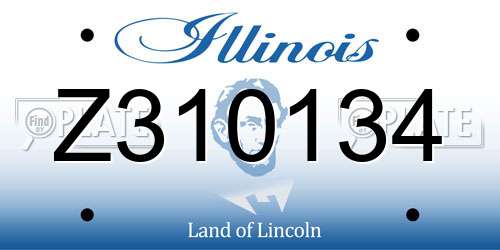 Z310134 Illinois License Plate