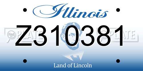 Z310381 Illinois License Plate