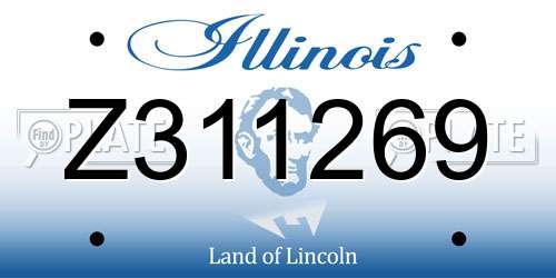 Z311269 Illinois License Plate