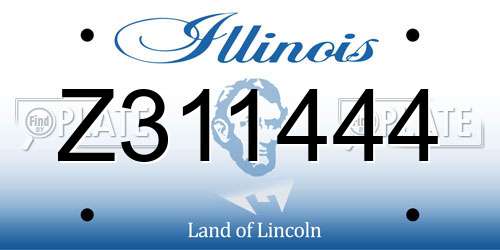Z311444 Illinois License Plate
