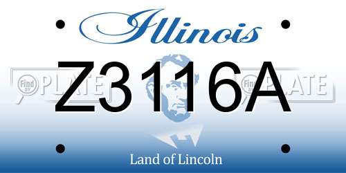 Z3116A Illinois License Plate