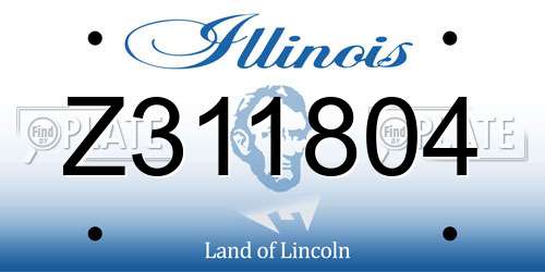 Z311804 Illinois License Plate
