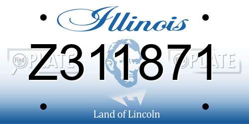 Z311871 Illinois License Plate