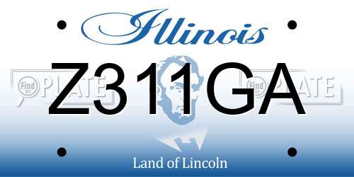 Z311GA Illinois License Plate