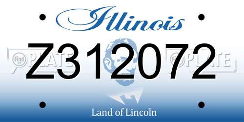 Z312072 Illinois License Plate