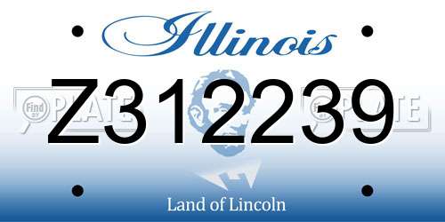 Z312239 Illinois License Plate