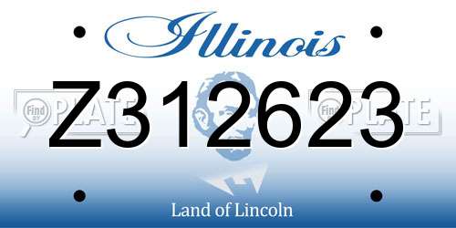 Z312623 Illinois License Plate