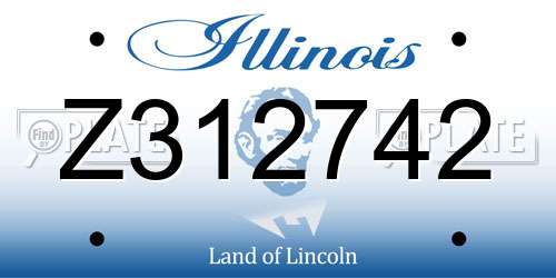 Z312742 Illinois License Plate
