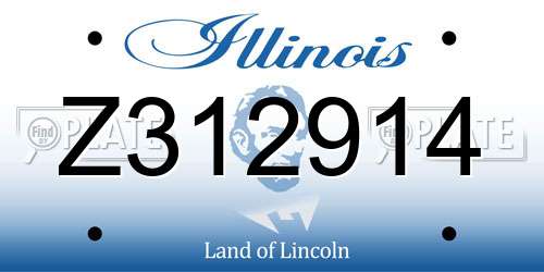 Z312914 Illinois License Plate