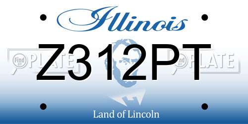 Z312PT Illinois License Plate