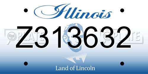 Z313632 Illinois License Plate