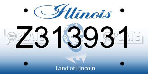 Z313931 Illinois License Plate