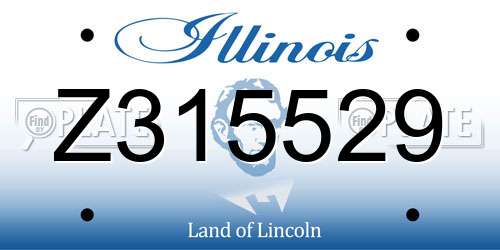Z315529 Illinois License Plate