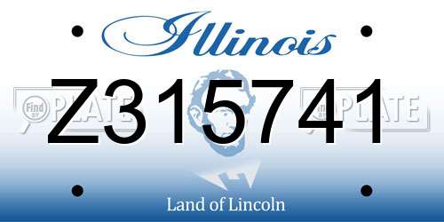 Z315741 Illinois License Plate