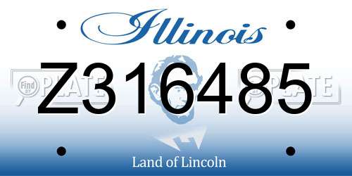Z316485 Illinois License Plate