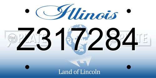 Z317284 Illinois License Plate