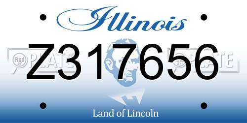 Z317656 Illinois License Plate