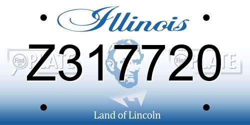 Z317720 Illinois License Plate