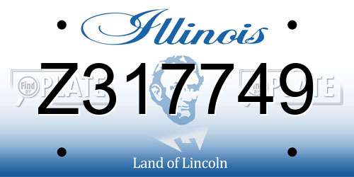 Z317749 Illinois License Plate
