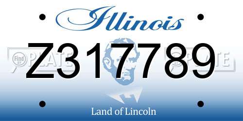 Z317789 Illinois License Plate