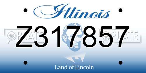 Z317857 Illinois License Plate