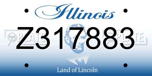 Z317883 Illinois License Plate