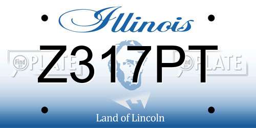 Z317PT Illinois License Plate