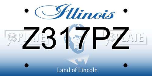 Z317PZ Illinois License Plate