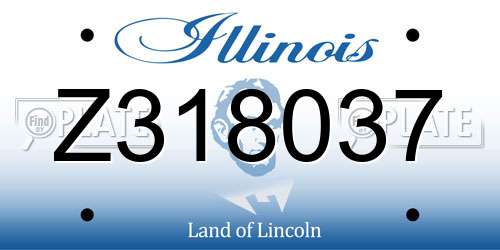 Z318037 Illinois License Plate