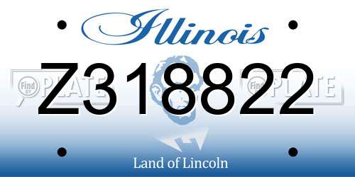 Z318822 Illinois License Plate