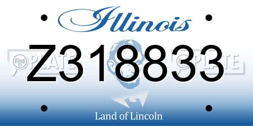 Z318833 Illinois License Plate