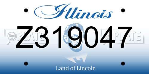 Z319047 Illinois License Plate