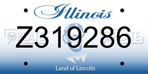 Z319286 Illinois License Plate