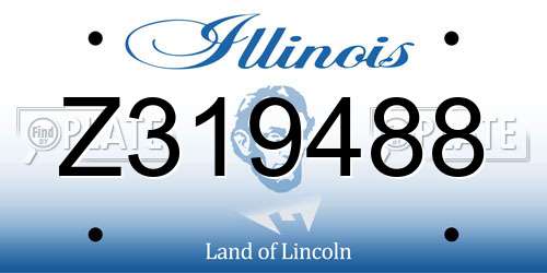 Z319488 Illinois License Plate