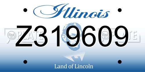 Z319609 Illinois License Plate
