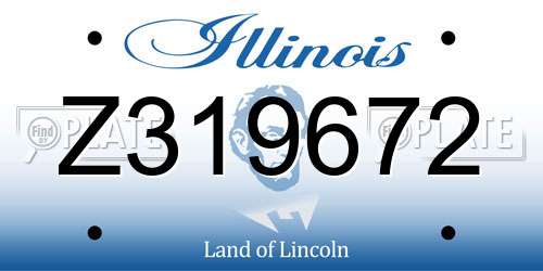 Z319672 Illinois License Plate