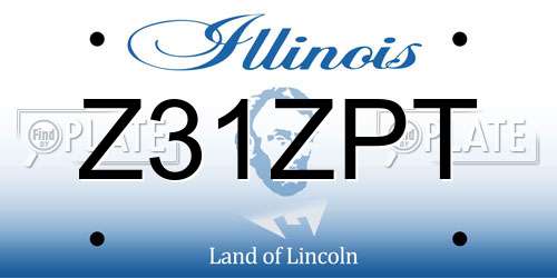 Z31ZPT Illinois License Plate