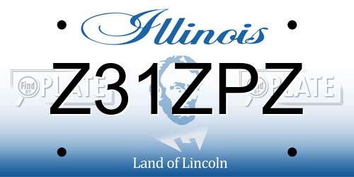 Z31ZPZ Illinois License Plate