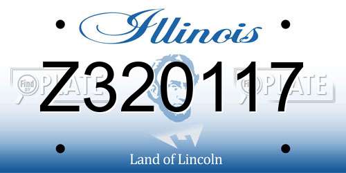 Z320117 Illinois License Plate