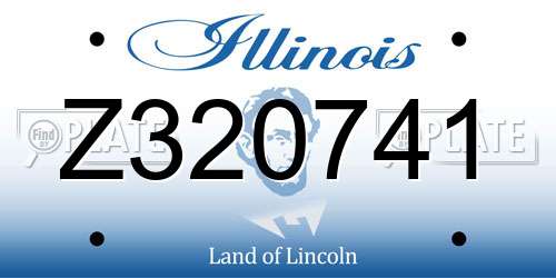 Z320741 Illinois License Plate